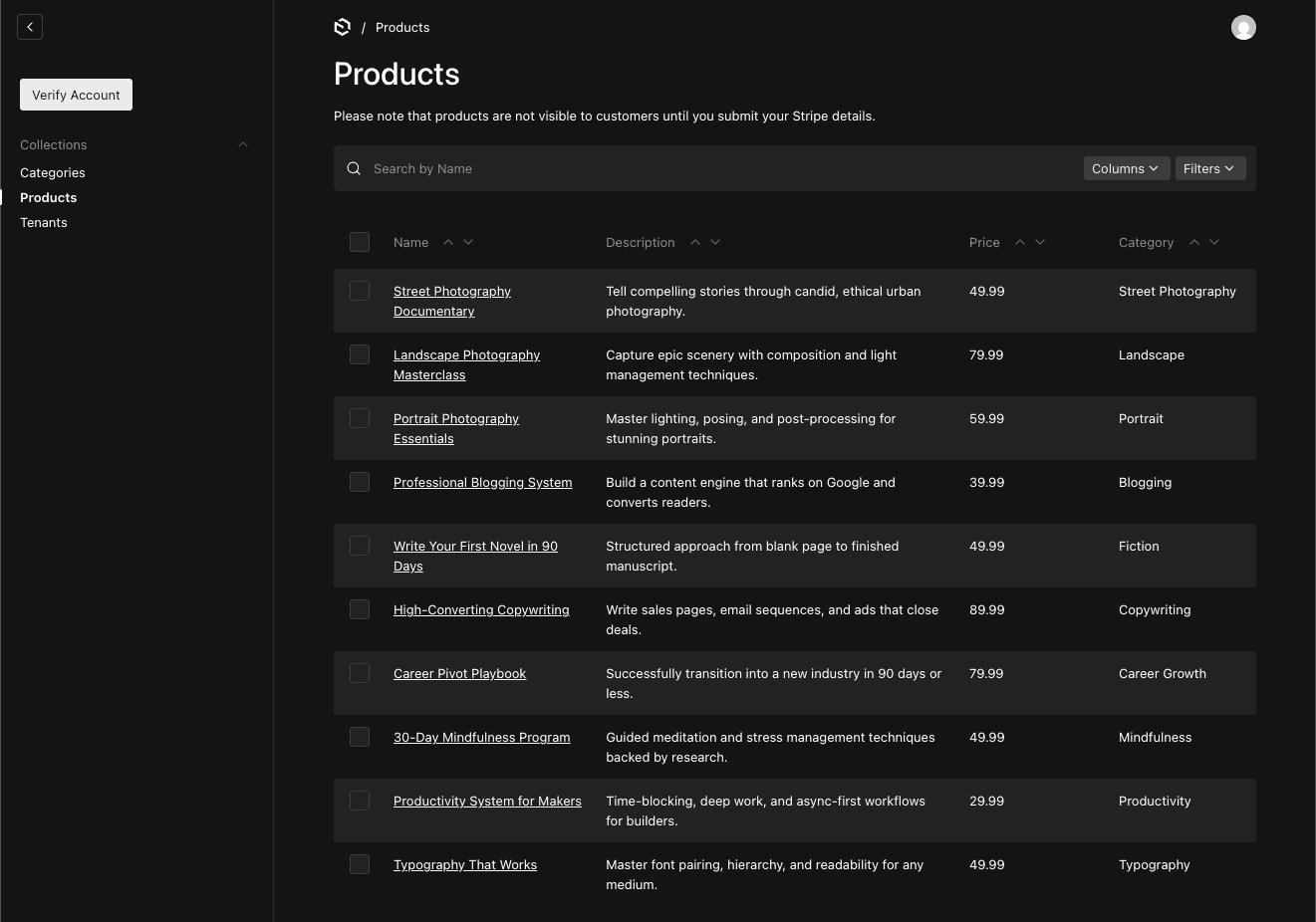 Claro checkout or account area