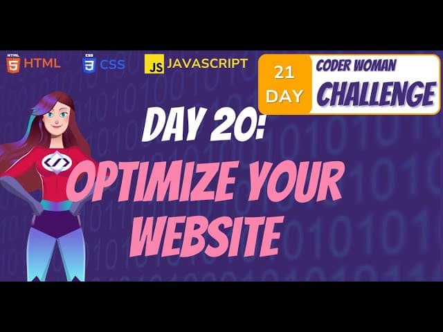 CODER WOMAN DAY 20: ⚡ Optimize Your Site: Performance, SEO & Final Touches